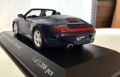 1/43 MINICHAMPS PORSCHE 911 Carrera 4S, cabrio ,d.blue, mint,++ !