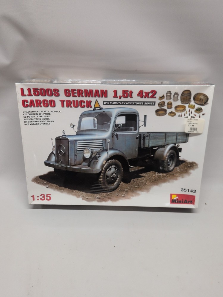 MiniArt 34142 Scale 1:35 L1500S German 1,5t 4×2 Cargo Truck Factory Sealed