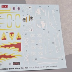 Monogram 1/24 Black Widow Hot Rod Parts Kitbash Decal Sheet