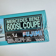 FUJIMI Mercedes-Benz 600SL Coupe 1/24 Model Kit RS-34 #12064 NOS Sealed