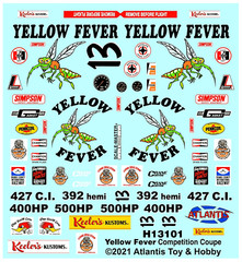 AMC13101 Atlantis. Yellow Fever Competition Coupe – Keeler Kustoms. Scale 1:25