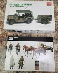 ACADEMY 1:35 Model MILITARY M151 – A2 MUTT & TRAILER 1326 & Somewhere In Europe