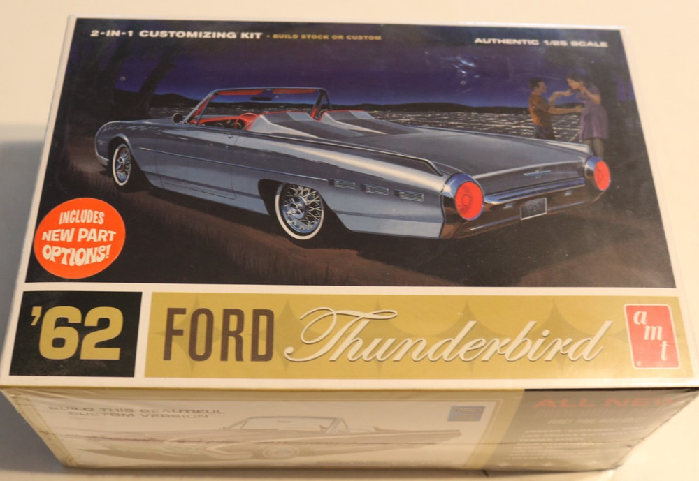 AMT 62 Ford Thunderbird Stock or Custom 2 in 1 Kit # 682 Factory Sealed Model