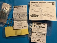 CAL DRAG COMBO MODEL KIT-INCUDES FORD FALCON & GALXIE AMT 1/25 SCALE NEW LOOK!!!