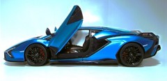 Lamborghini 1:18Race Car12Custom Built Concept Metal Body Model Carousel BLUE 24