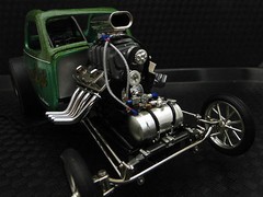 Hot Rod w Ford 1966 V8 Custom Built Dream Dragster Race Car Metal Body Model