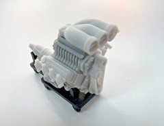 1 24 Scale 454 Big Block Chevy Engine Blown EFI Injected Resin Outlaw BBC