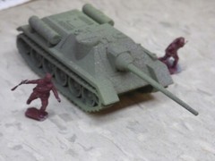 MIR / Roco Minitank Compatible WWII Russian SU-100 & Airfix Soldiers Lot#7391B©