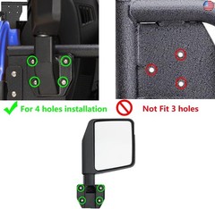 Side Mirrors for Half Door Tubular Door Side View Mirror Reflection Mirrors Fit