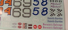 4X GTO Monte 66 Impala 65 Fairlane Modified Stocker 1/25 Race Car Decal Sheet