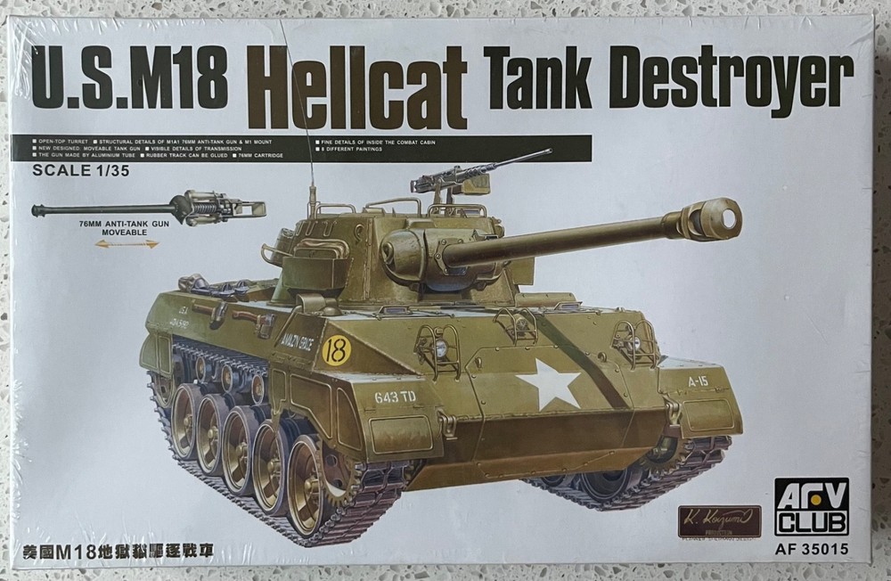 1/35 AFV Club U.S. M18 Hellcat Tank Destroyer SEALED WWII American Armor Kit