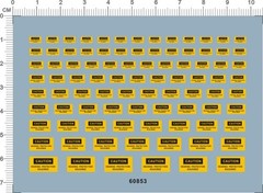 Yellow Different Scale Warning tag caution Markings Model kit Water Slide Decal
