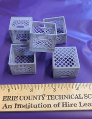 5 Milk Crates for Tonka Buddy L Trucks Dioramas 3d Printed Resin 1-1/8″