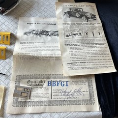 Vintage Hubley 1932 CHEVROLET COUPE METAL MODEL KIT # 4869-400 Parts