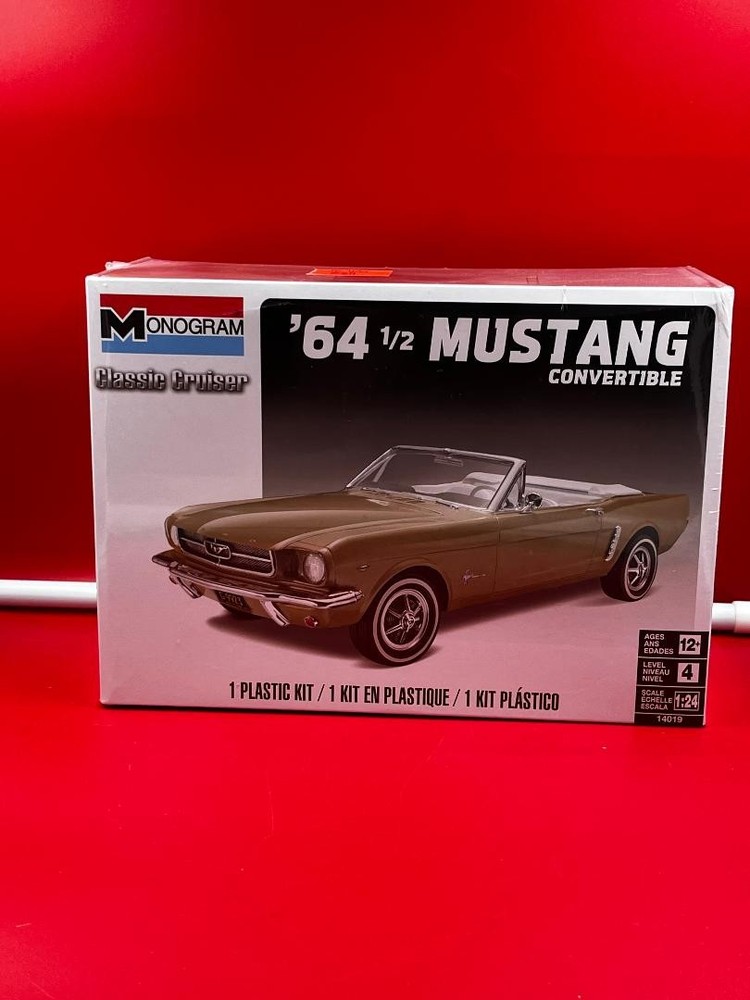 Monogram ’64 1/2 Mustang Convertible 1:24 Scale Plastic Model Kit Skill Level 4
