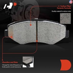 A-Premium 11.10 in (282mm) Front Drilled and Slotted Disc Brake Rotors +