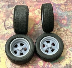 1/24 Scale: 17-inch “Cragar SS” wheels W/ Wide Rear Tires; Resin 1/25