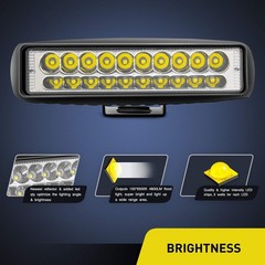 2PCS Led Pods 6 Inch 60W Spot Light Bar 3000LM Driving Fog off Road Lights 12V/2