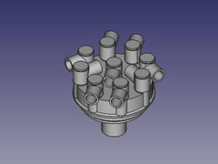 4 off, 3D Print, Model Car Distributor, Short, V8, 90 Deg. Boots, Various Scales