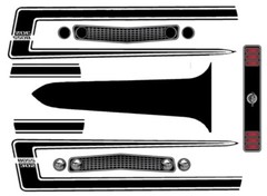 Mustang 1969 Boss 302 w/ Grills 1/24th – 1/25th Scale Decals