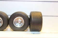 V -28 1/25 scale racing model car, parts dirt track tires and wheels ,