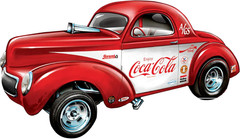 1940 Willys Coupe (Coke Race Team) 1:25 Scale Model Kit