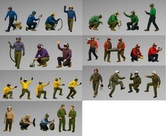 3D Printed 1/350/700 Modern US military vessel personnel 32 people Unpainted