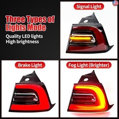 4-PIN Rear Tail Light Assembly Compatible With 2019-2024 Tesla Model Y Rear