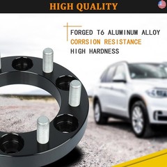 BRTEC 1in 6×5.5 Wheel Spacers, 2pcs 6×139.7 M14x1.5 Studs 108mm Center Bore