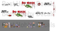 Dale Healy’s Bad Medicine 1965 Chevy Nova II 1/24th scale Waterslide Decal NHRA