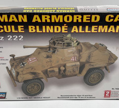 Lindberg Sd.Kfz. 222 German Armored Car 1/35 WWII Military Model Kit No. 76006