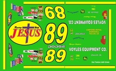 #89 Morgan Shepherd Racing with Jesus 1/24th – 1/25th Scale Decals