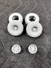 Resin Printed 1/25 MT 37 Baja Claw Tires And Seperate 8 Lug Wheels Truck Mud Bog