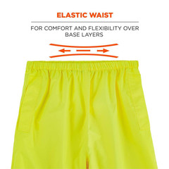 Glowear 8916 Men’S 5XL Lime Lightweight Hi-Vis Class E Rain Pants
