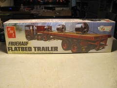 AMT Fruehauf Flat Bed Trailer Sealed packaging. 1/25. 12up