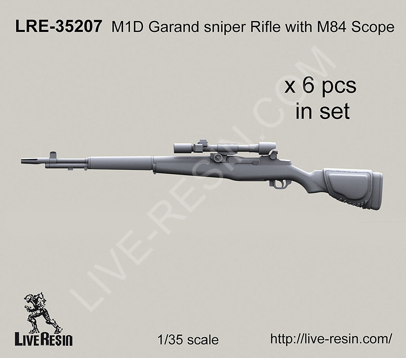 Live Resin 1/35 LRE-35207 M1D Garand Sniper Rifle with M84 Scope