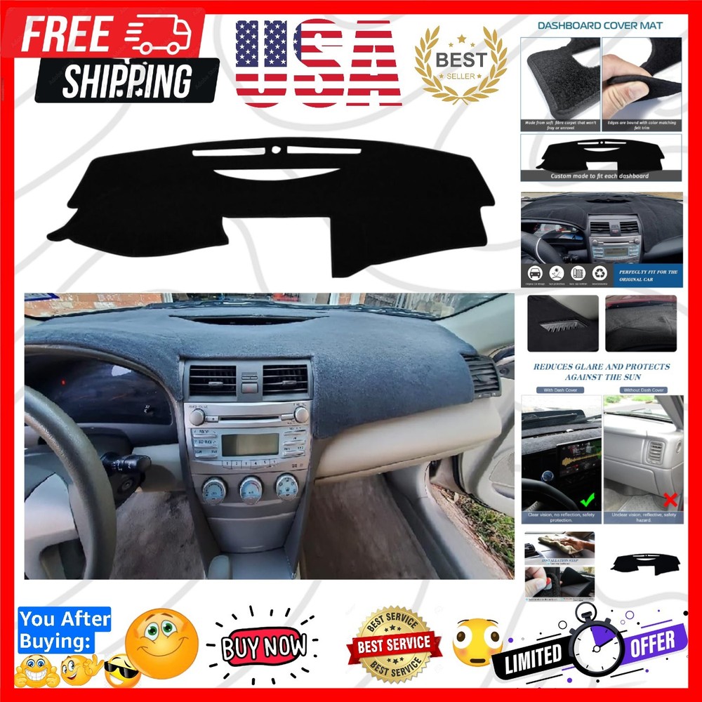 Car Carpet Dashboard Cover,Dash Cover Mat Compatible with Toyo ta Camry 2007 …