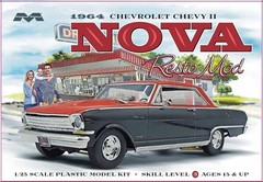 Moebius 1/25 Scale 1964 Chevy II Nova Resto Mod Plastic Model Kit