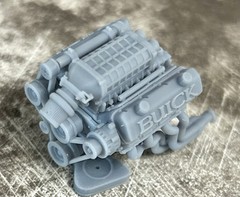Resin “Buick Supercharged” Big Block Engine for scale model cars, 1/24 1/25