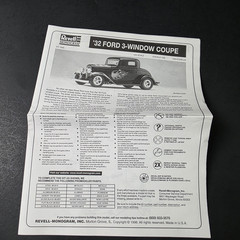 Vintage 1998 Revell ’32 Ford 3-Window Coupe 1/25 Kit 85-7605 Complete Opened Box