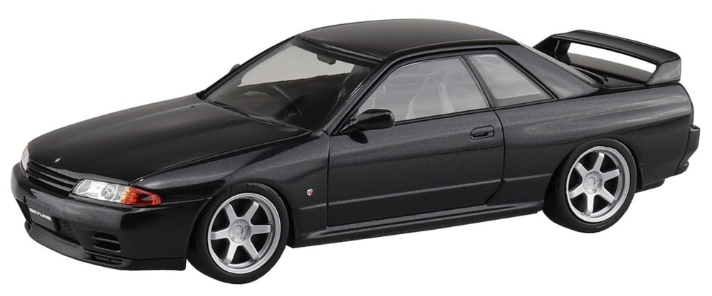 AOSHIMA 1/32 The Snap Kit Series Nissan R32 Skyline GT-R Custom Wheel (Black Pea