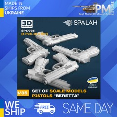 SPALAH 17735 1/35 Beretta pistols 5 pcs Set of scale models