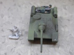 MIR / Roco Minitank Compatible WWII Russian SU-100 & Airfix Soldiers Lot#7399B©