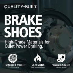 Rear Drum Brake Shoes, FS523, Compatible with 1974-2017 Toyota (4Runner,Hiace,Pi