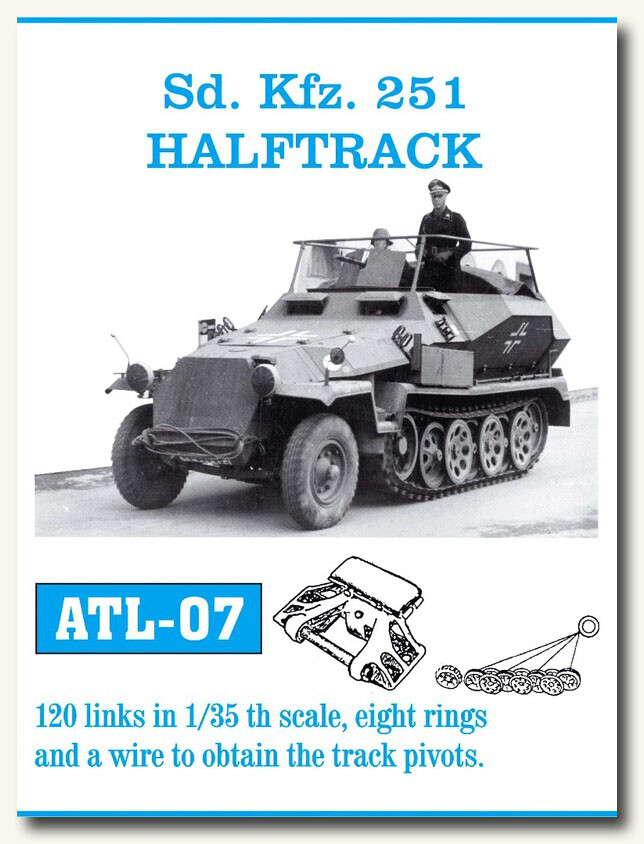 Friulmodel Metal Tracks for 1/35 SdKfz.251 Half-track (120 links) ATL-07