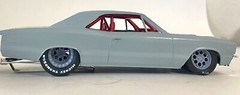 Resin 17/15 Scale inch Weld Magnum Drag Wheels With Cheater Slicks 1/24, 1/25