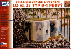 Bunker Type 38 D-1 Right Czech Fortification SDV Models 6003. Unfinished Plastic