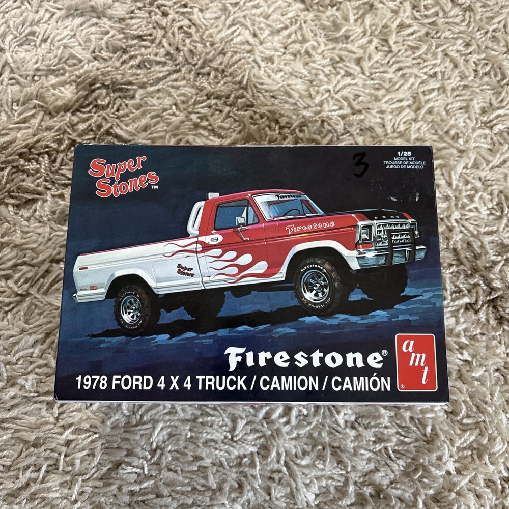 1978 Ford 4×4 Firestone Super Stones Truck 1/25 AMT Model Kit New OPEN Box