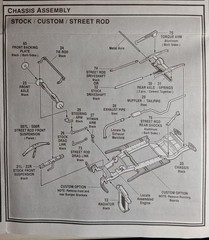 37 CHEVY CONVERTIBLE – FRONT SUSPENSION – AMT T161 – MODEL CAR KIT PARTS LOT
