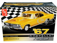 SKILL 2 MODEL KIT 1967 CHEVROLET CHEVELLE PRO STREET 1/25 SCALE BY AMT AMT876 M